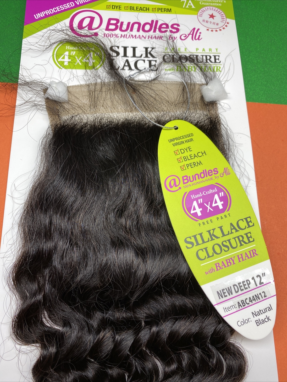 Ali Silk Lace Free Part Natural Top Closure 7A_NEW_DEEP_12″_#NATURAL BLACK