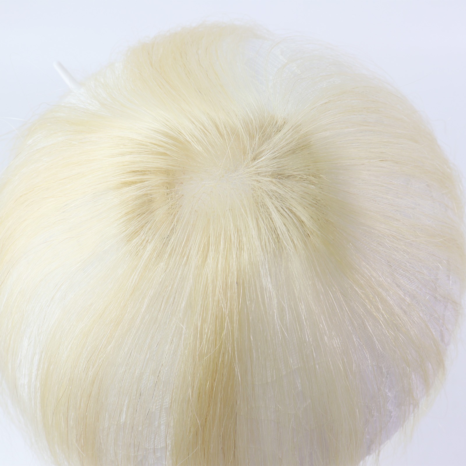 Short Hair Toppers For Women Natural Human Hair Extensions Mono Base Toupe