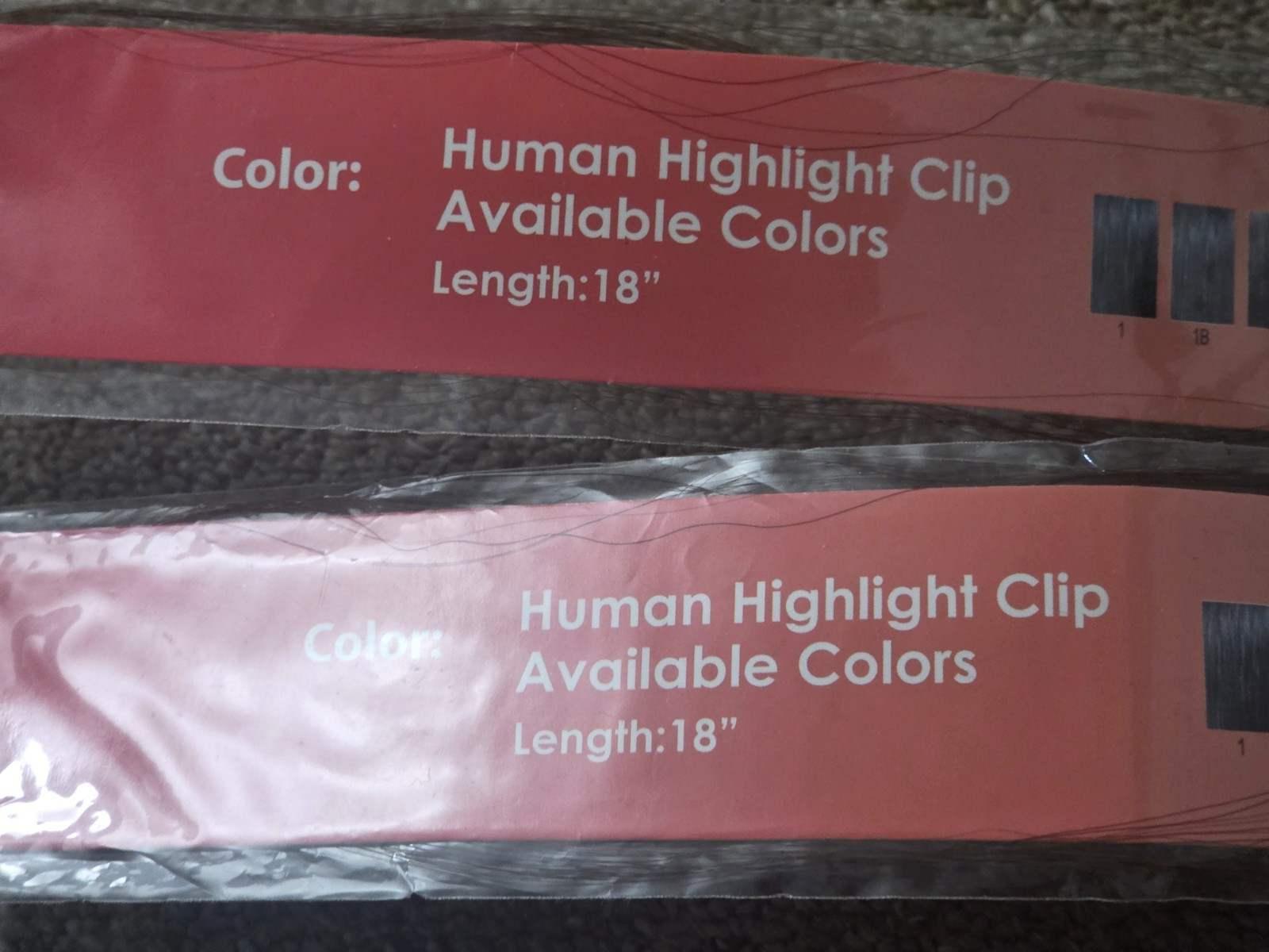 LORD & CLIFF # 6 Highlight Clip-In 100% Human Hair 18″ Med. Chestnut Brown 2 pcs