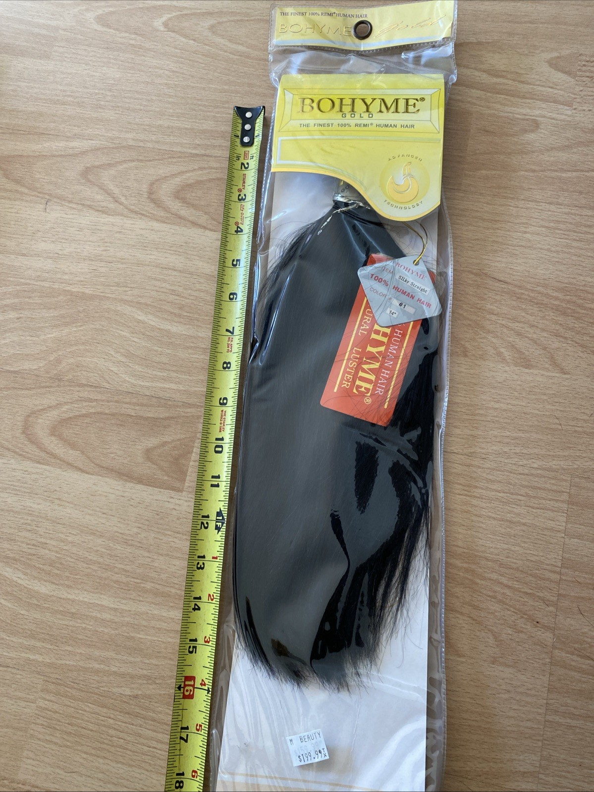 Bohyme Silky Straight Machine-Tied#1-14” Weft 100% Remi Human Hair