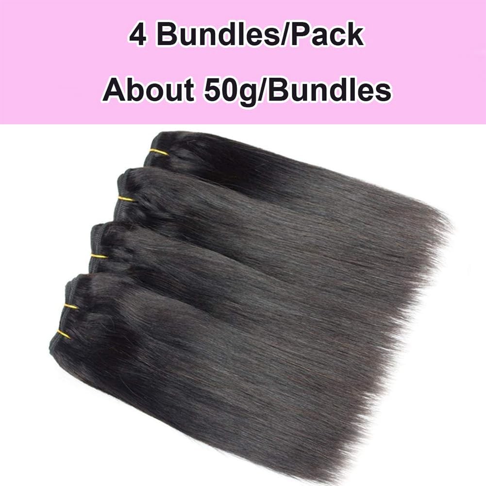12A Human Hair Bundles 8 8 8 8 Inch 4 Straight Bundles Human Hair 100% Unprocess