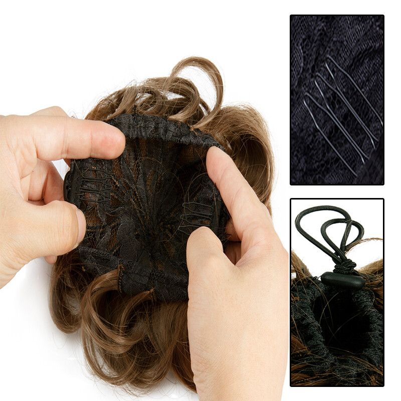 Womens Girls Wavy Curly Pony Tail Hair Bun Scrunchie Hair Extension Hairpiece