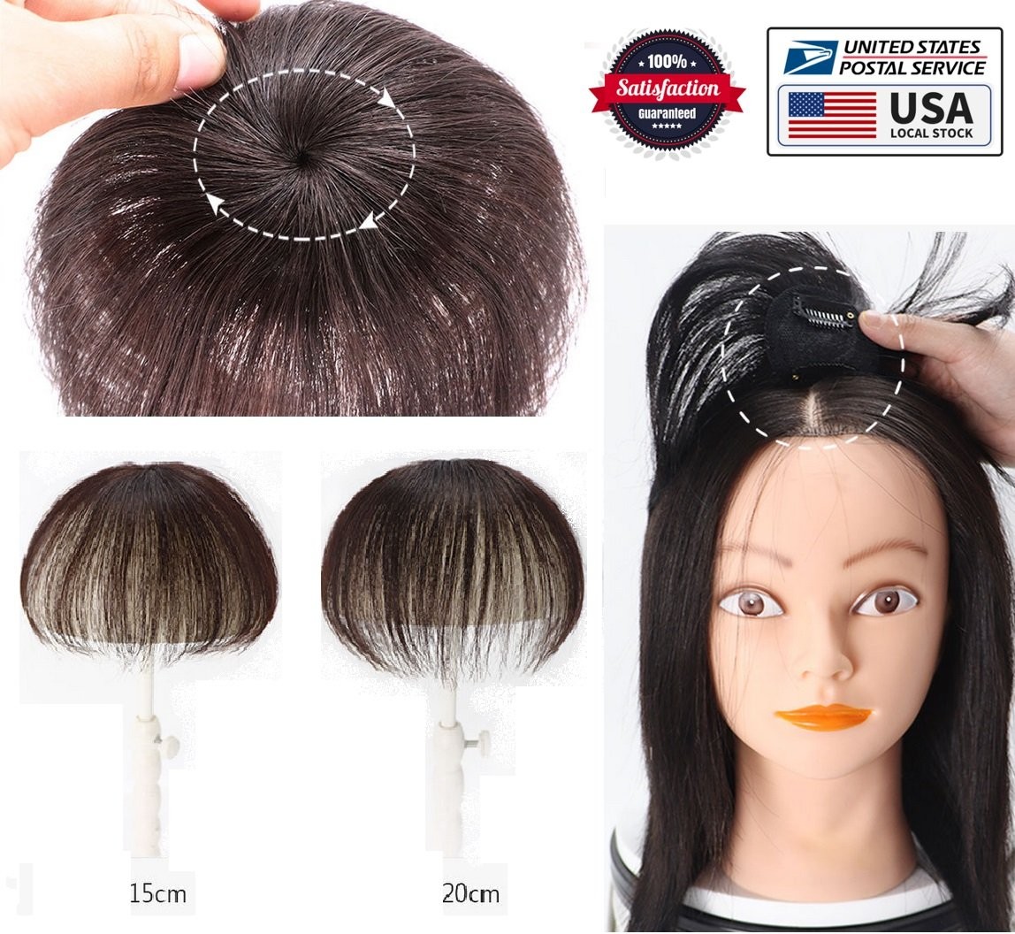 Women Clip In Straight Hair Extensions Hairpiece Topper Natural Look Hairpiece