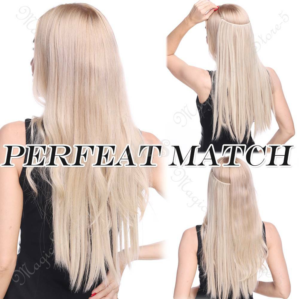Hidden Secret One Piece Weft Wire In 100% Real Human Hair Extensions Weave Thick
