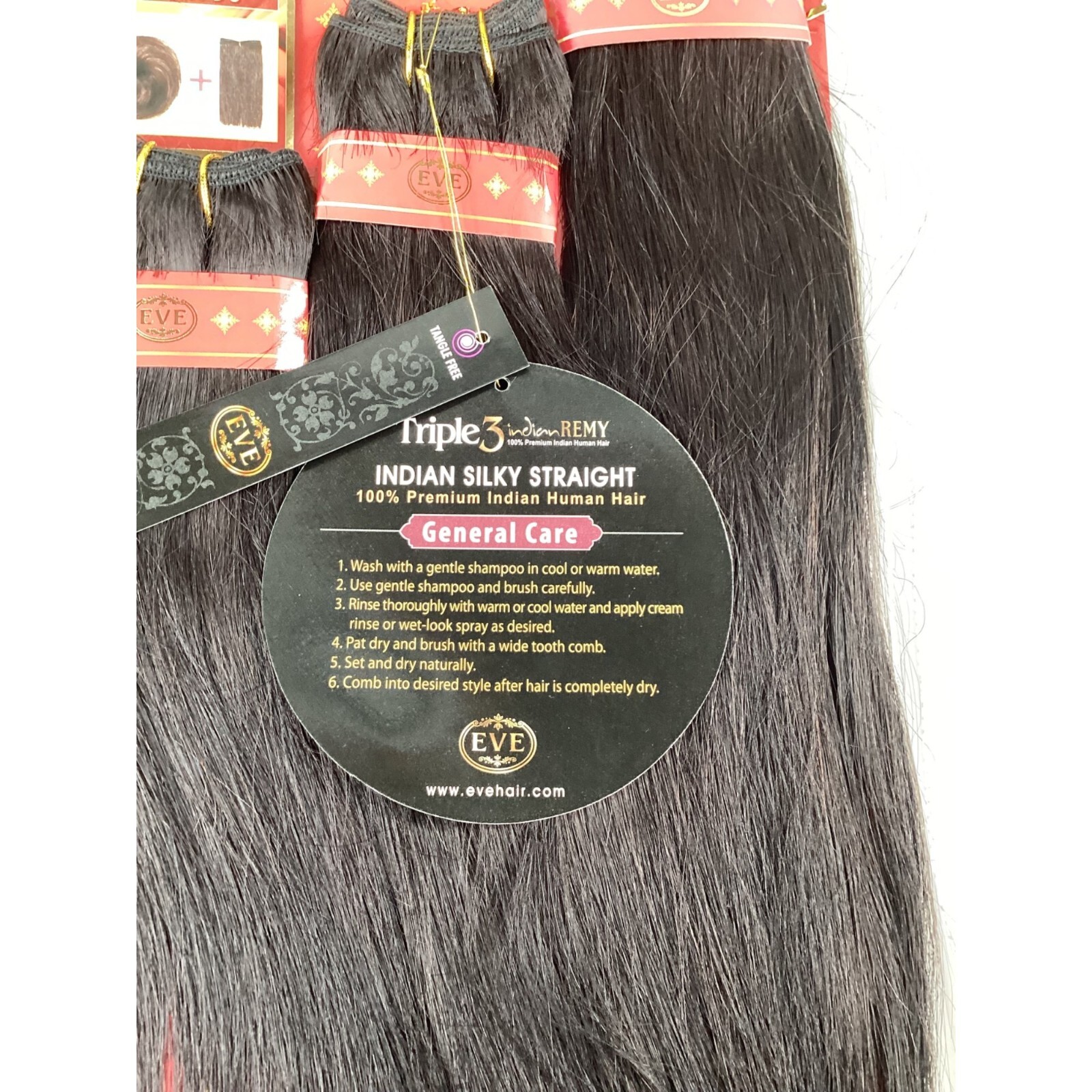 #1B Off Black Triple Yaki Indian Remy 9″ 11″ 13″ Human Hair Extensions W/ Bang