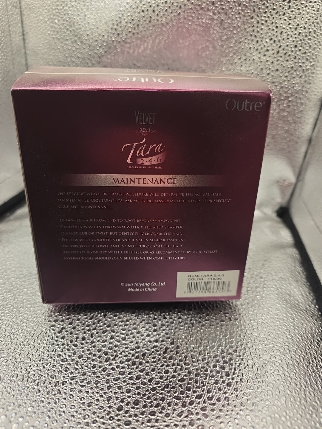 OUTRE Velvet Remi TARA 2-4-6 100% Remi Human Hair Weave Extension. A1