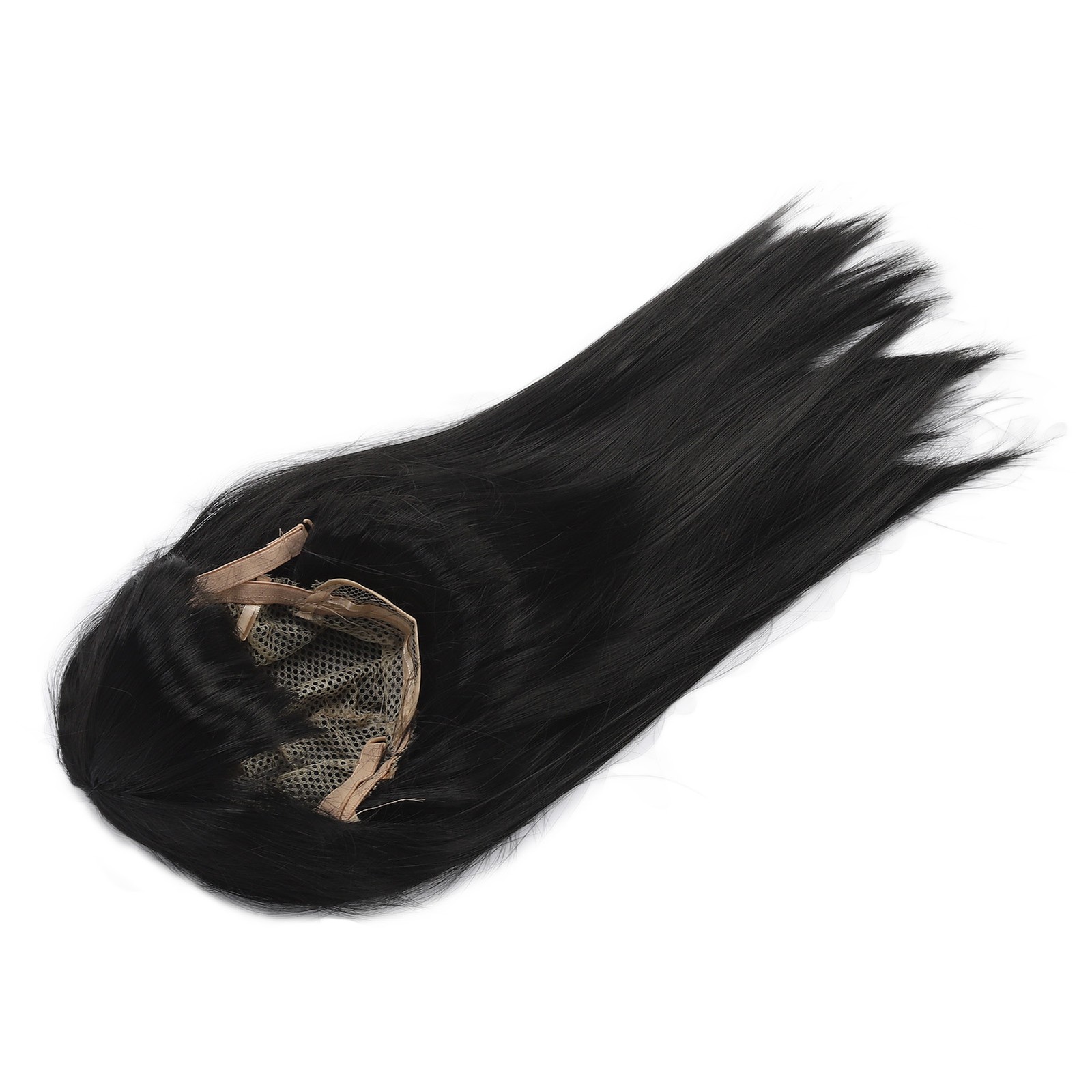 Children Wig Black Straight Hair Replacement For 3-8 Years Old Girls