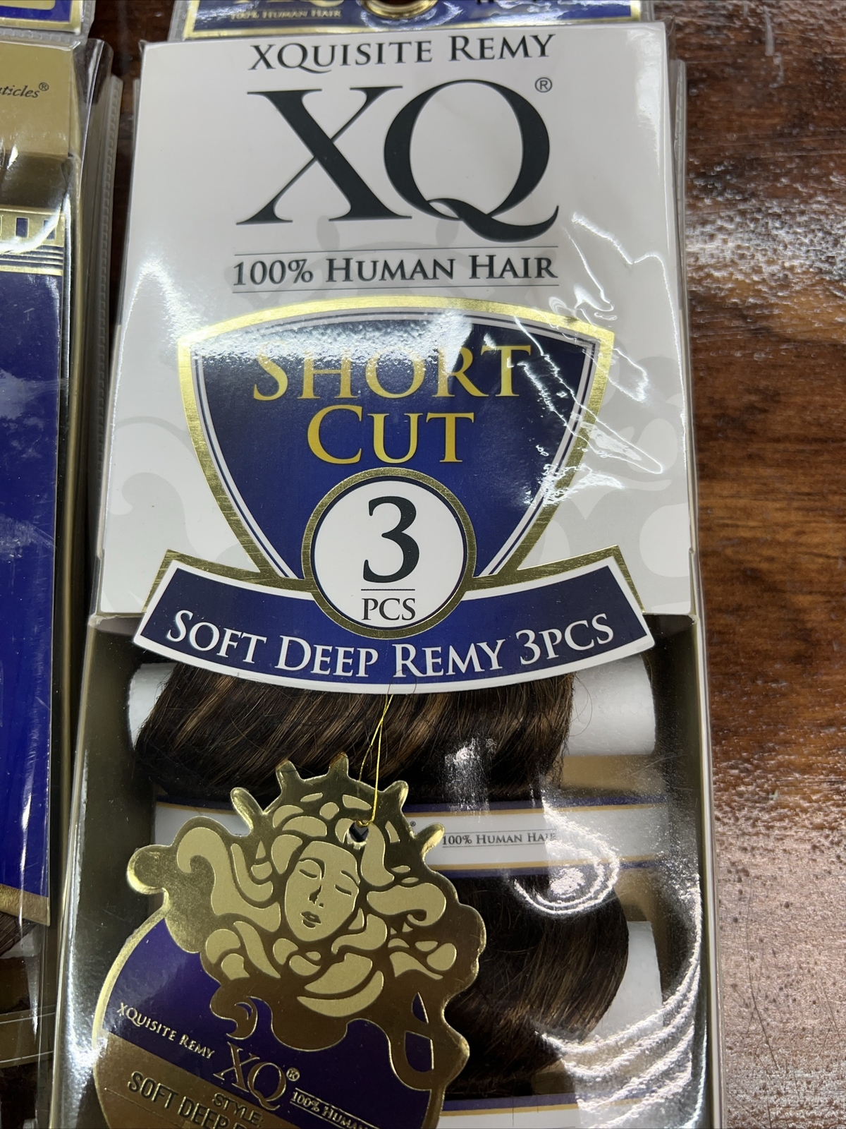 XQUISITE REMY SHORT_CUT_3PCS_8 inch_SOFT_DEEP #NP4/30 (2 Packs )100% HUMAN HAIR