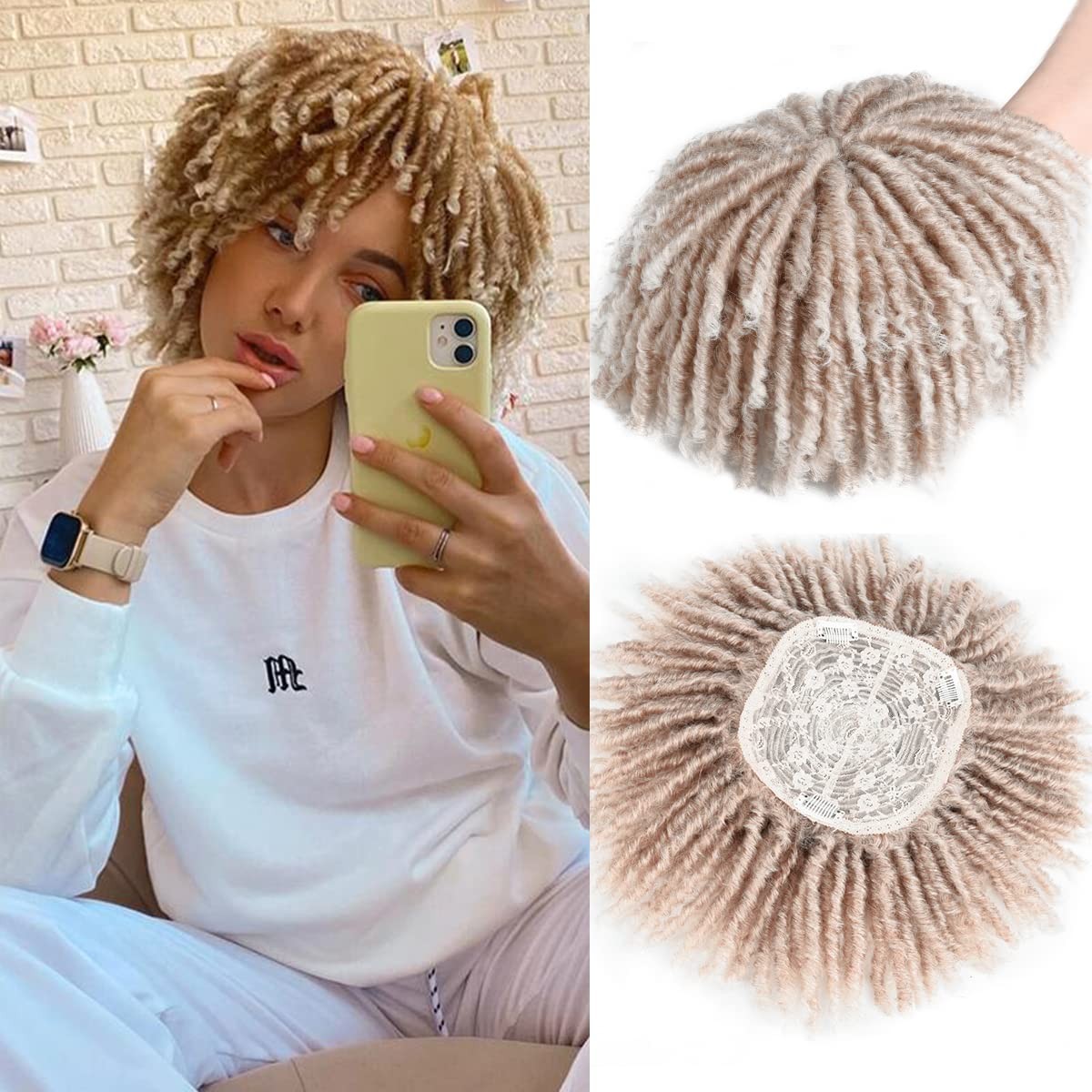 Sun Locs 6 Inch Dreadlock Hair Topper Wig Clips In Synthetic Locs Braided Hair