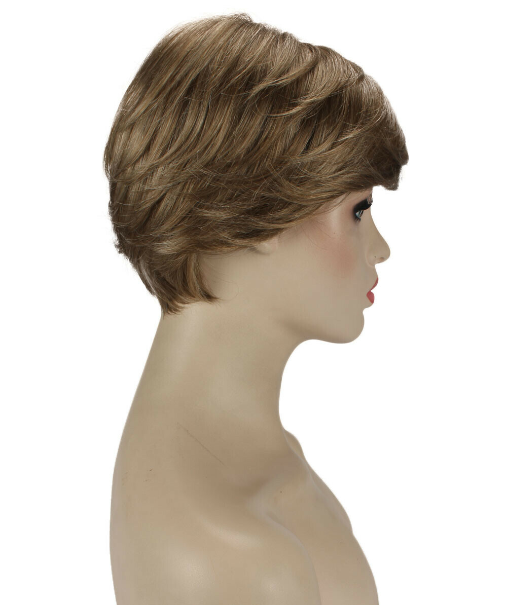 Sophia – Straight Kanekalon Synthetic Fiber Full Wig, 1.5-6 in, Ash Blonde