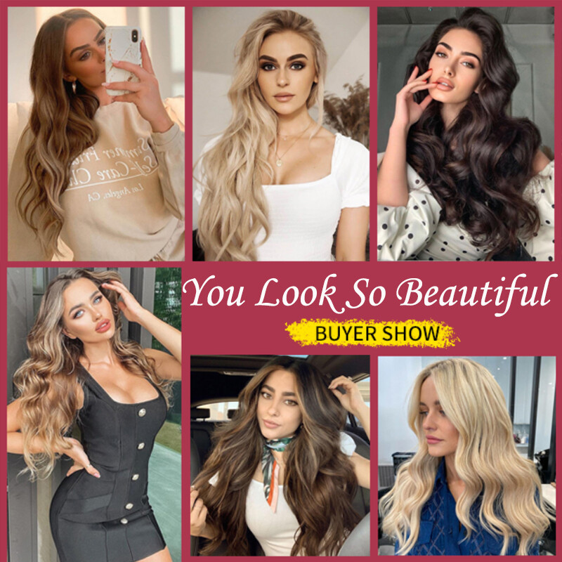 Clip In Hair Extensions 17″~30″ Synthetic Thick Half Head 1pcs Like Real Hair US