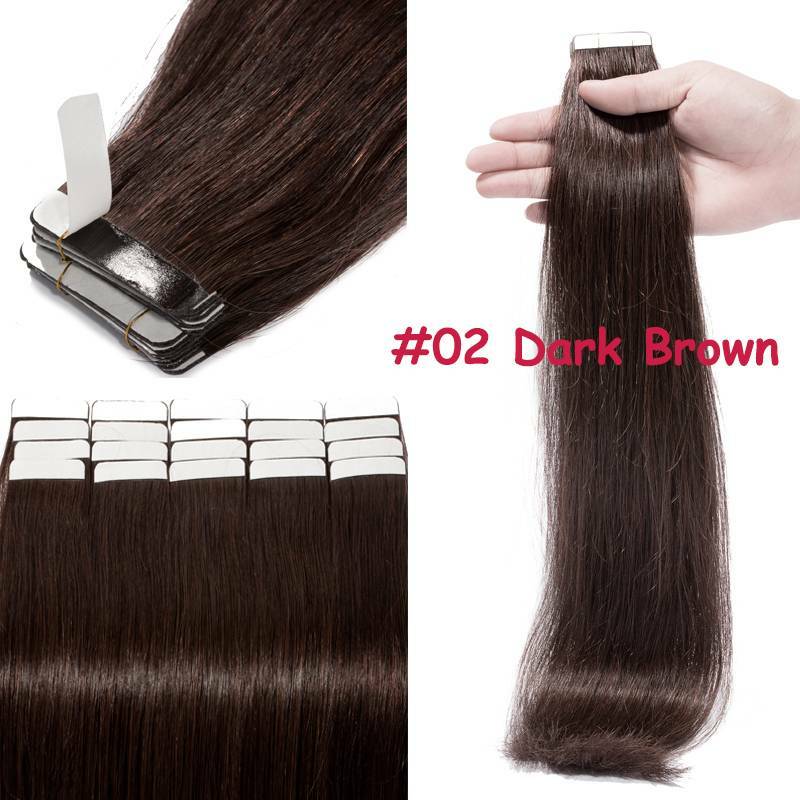 150G Real Thick Tape In /On Human Hair Extensions Real Full Head Skin Weft 60pcs