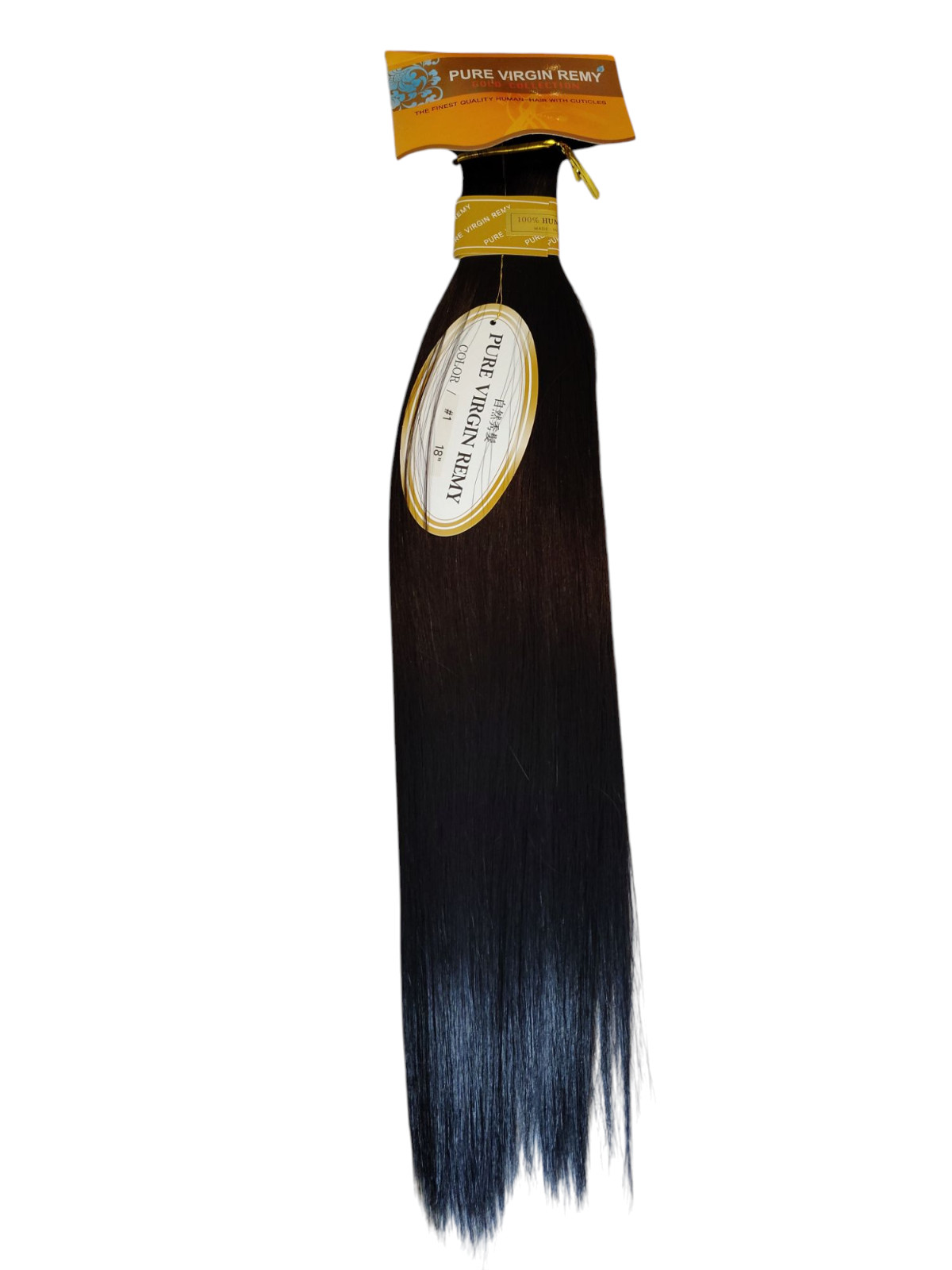 18″ pure virgin remy hair color 1 or 1b
