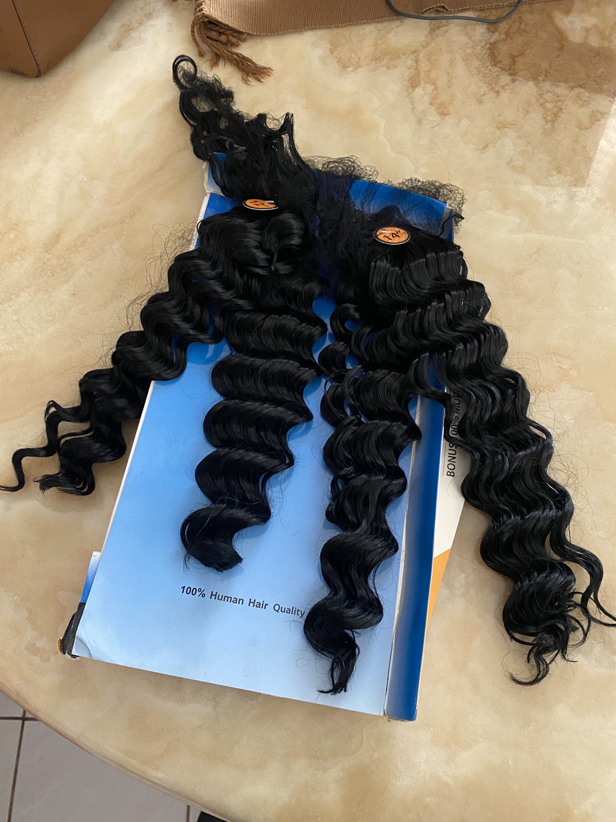 HAIRTREND SYNTETHIC ALL IN ONE DEEP CURLY HAIR 10 12 14 16 & “12 CLOSURE 1B/30