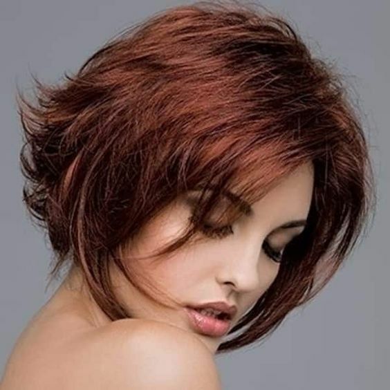 Short Burg Red Pixie Cut Wigs Natural Full Wig Cosplay Party Synthetic Daily Use