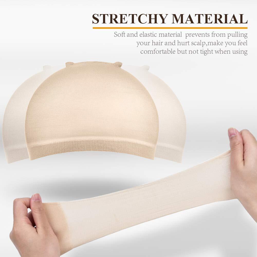 Wig Caps 20pcs Beige Wig Caps Stocking Caps for Wigs Beige Wig Cap