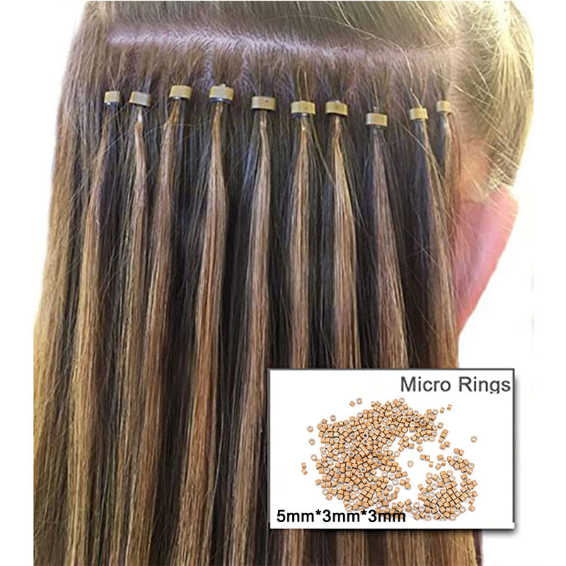 3MM 5MM 6MM Micro Ring I Tip/Micro Loop Ring Hair Extension Nano Beads Silicone