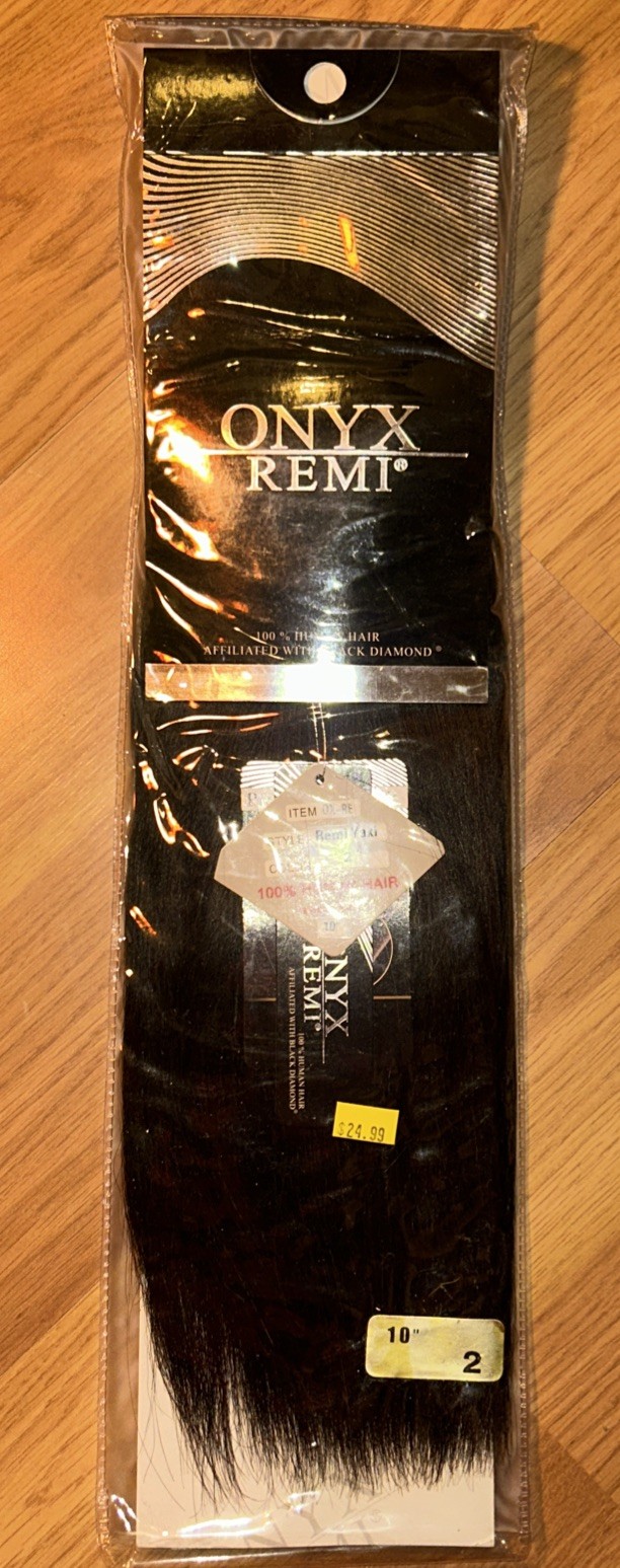 100% Human Hair Ext. ONYX Black Diamond. 10”inch. Color #2. 3packs For $40