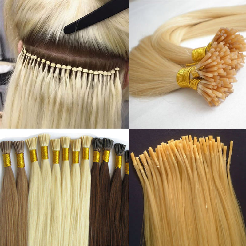 200S Stick Tip I Tip 100% Real Remy Human Hair Extensions Micro Beads 100g Thick