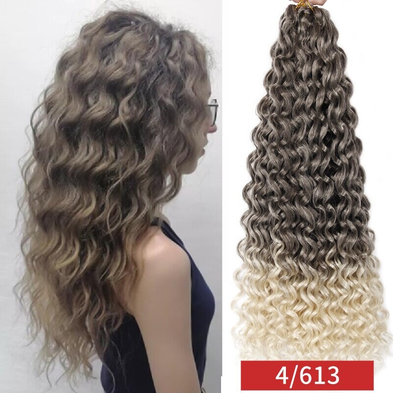 24″ Wave Crochet Braiding Hair Curls Hair Synthetic Braiding Hair Extensions