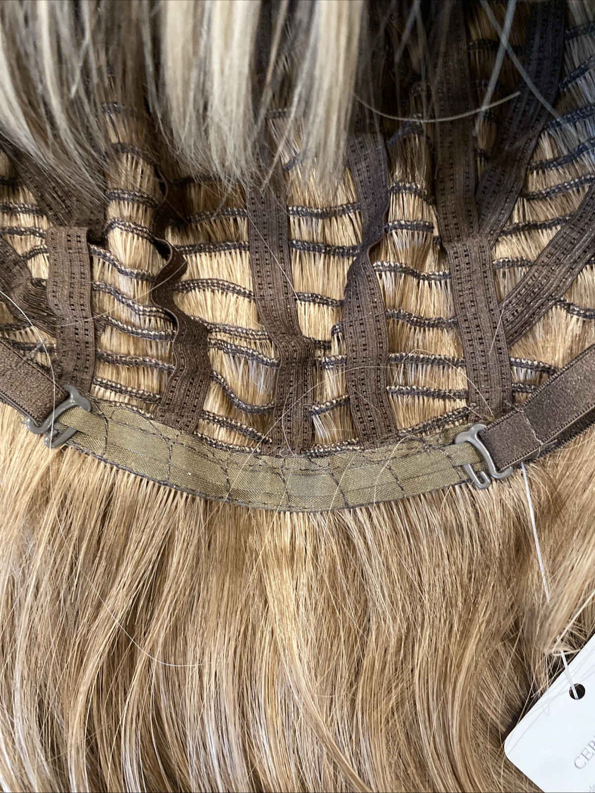Woman’s wig brown with blonde highlights brown roots blonde hair bob wig