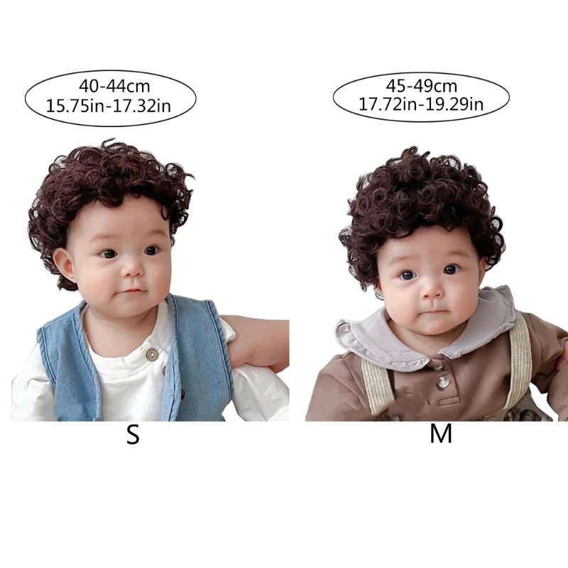 Stylish Hair Accessories for 1-3 Years Kids Lovely Baby Cosplay Hat Wig Headwear
