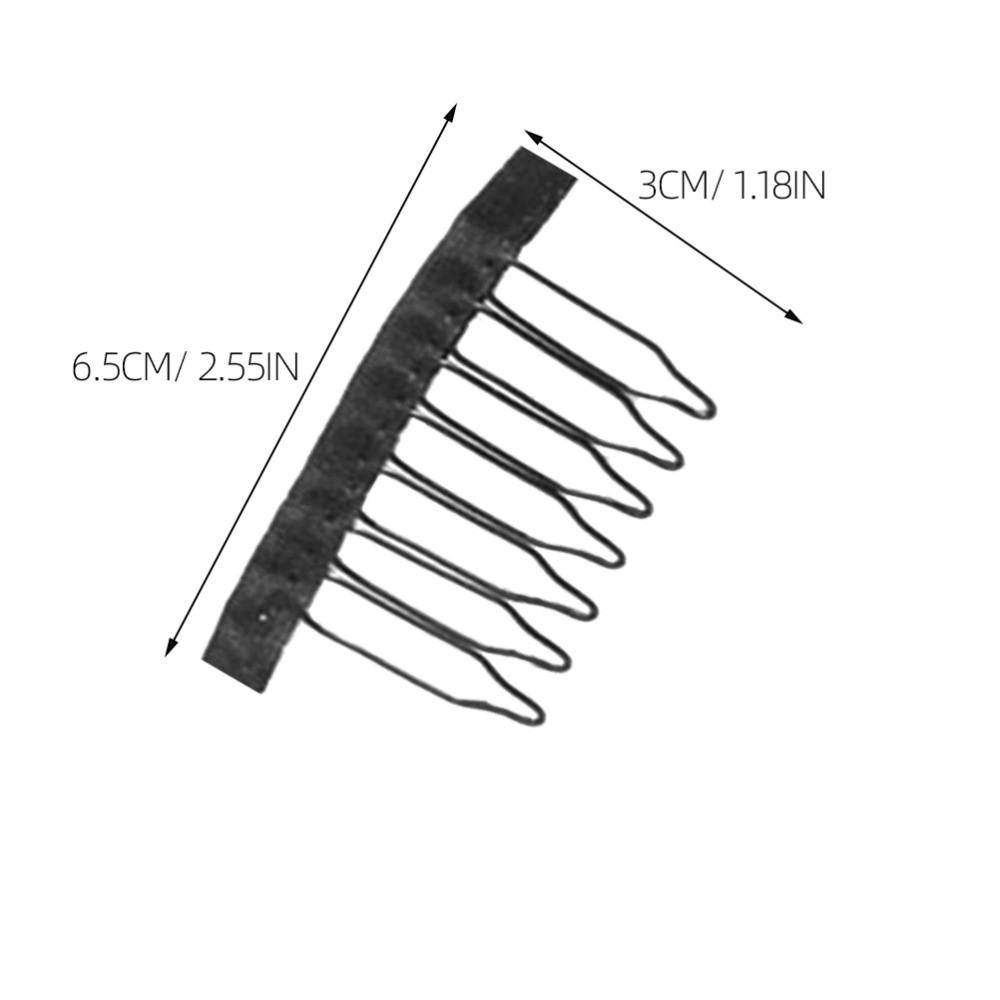 10Pcs Steel Tooth Clip for Lace Black Wig Comb Clip for Secure Decoration Use