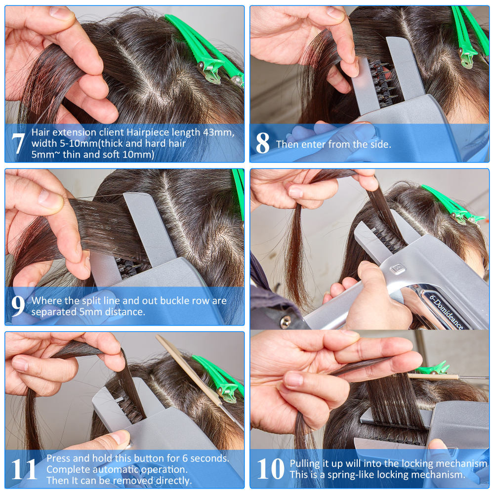 6D-3 third generation hair extension (22 Inch, #60, 100g, 25 rows) Domideance
