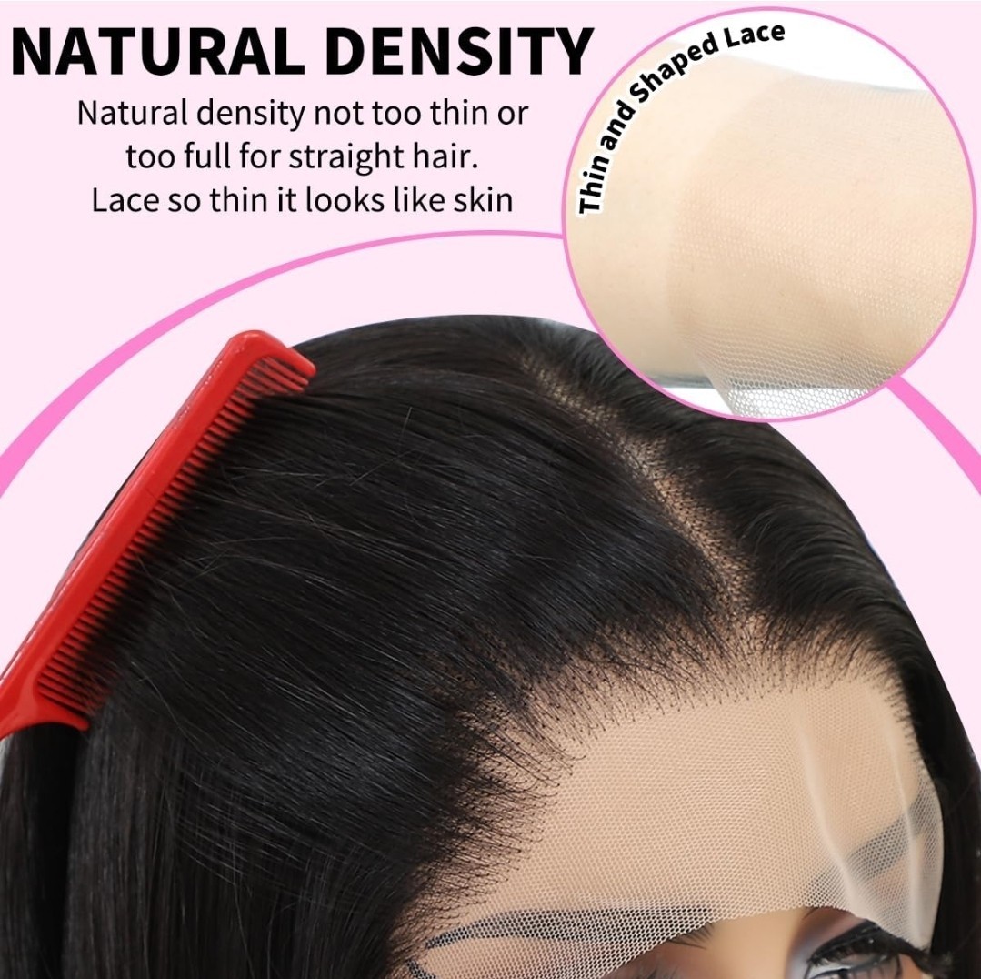 HD Lace Front Wig Human Hair Blend Highlights Wavy Curly Honey BROWN Blonde
