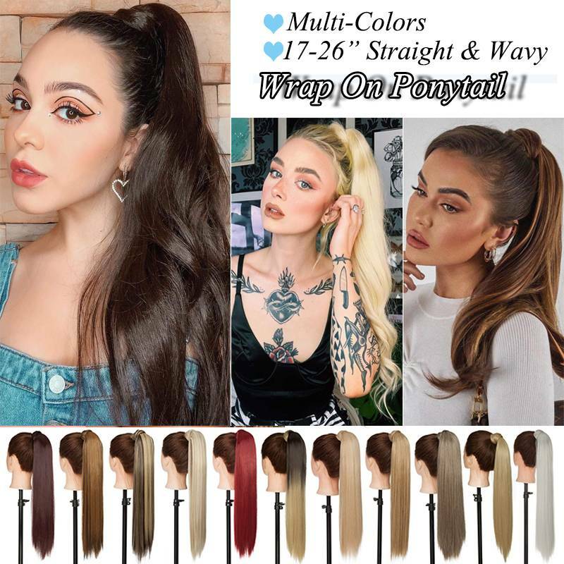 Clearance! Long Hair Ponytail Extensions Clip-in Hairpiece For Human Mega Thick