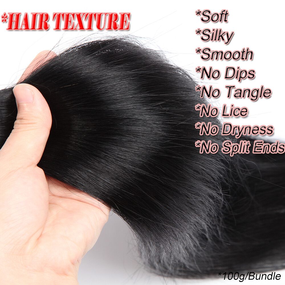 300G/3 Bundles THICK 100% Virgin Human hair Extensions Sewing In Bundles Weave