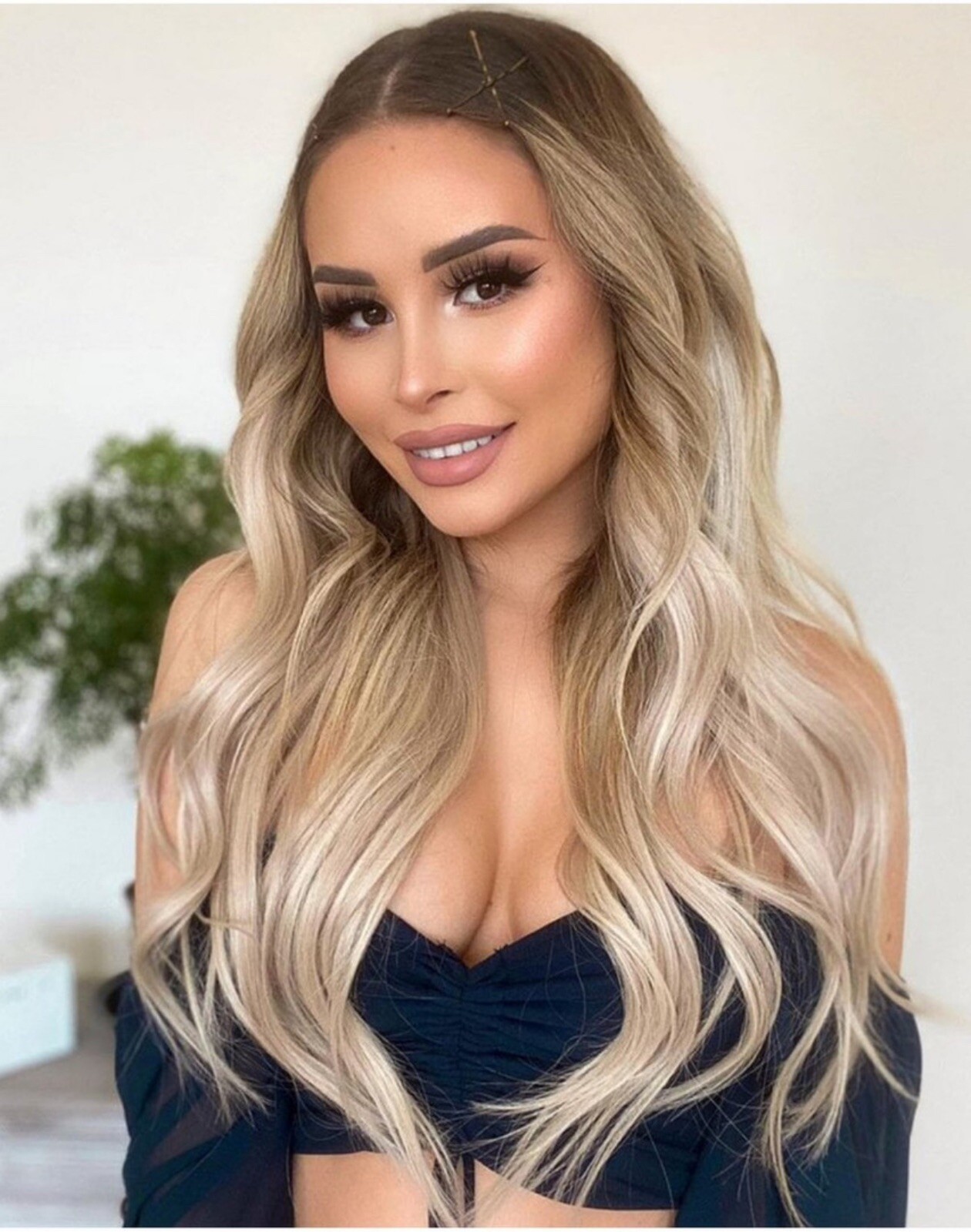 Santorini Blonde – Deluxe 18″ Silk Seamless Clip In Human Hair Extensions 180g