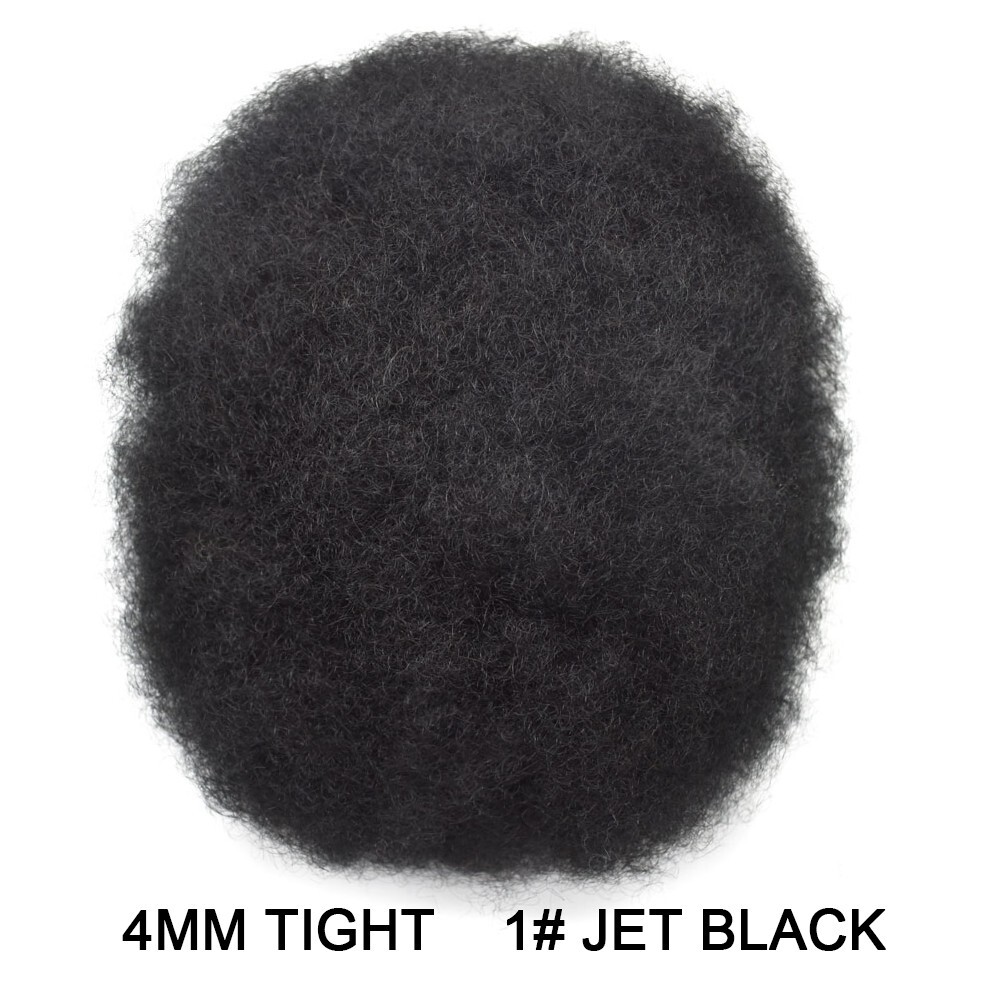 Hair Units for Black Men All Lace Afro Curly African American Toupee Hairpieces