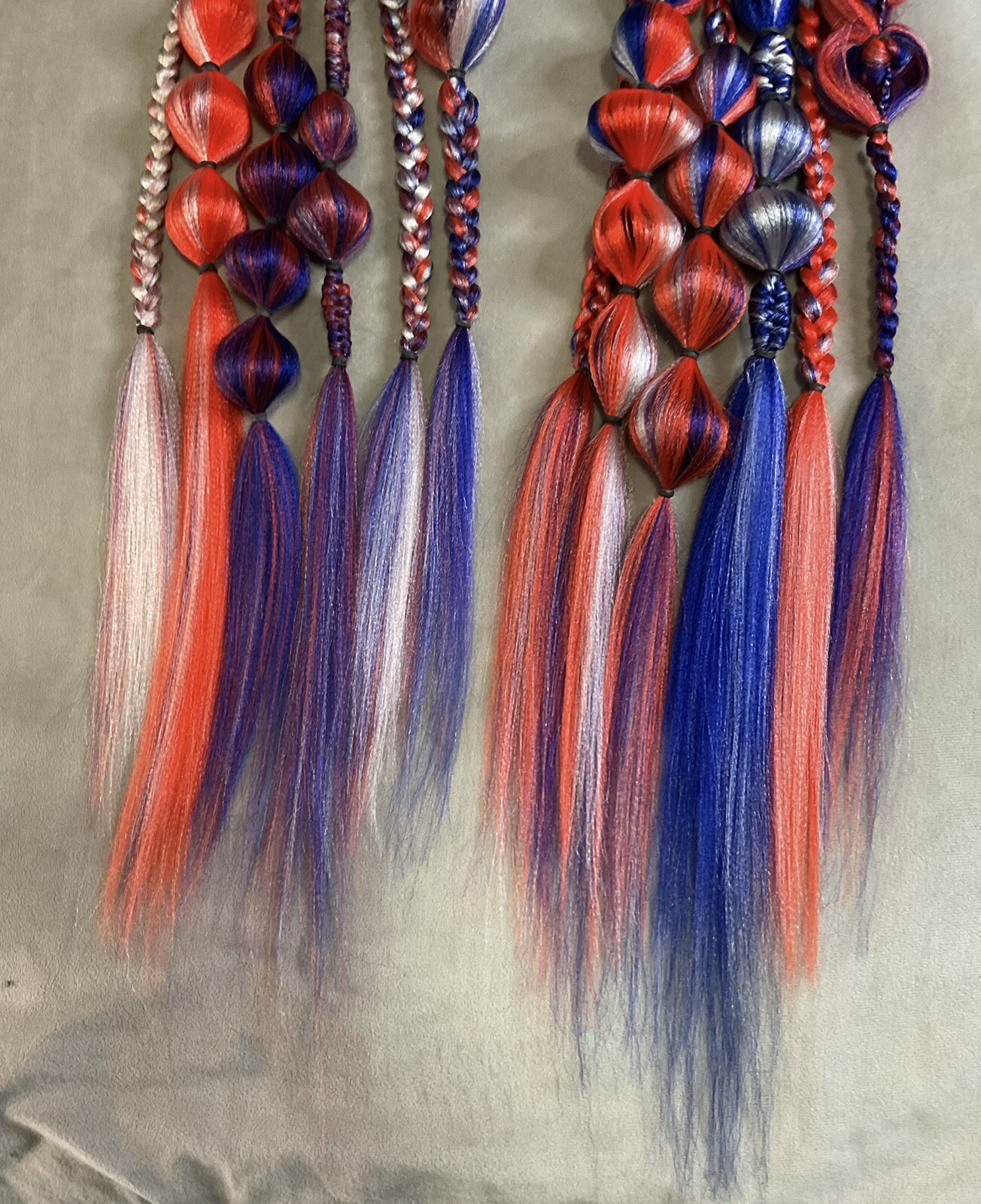 Reusable Softball Braid Ponytail, Braided Ponytail, Rave Hair, Festival Braids