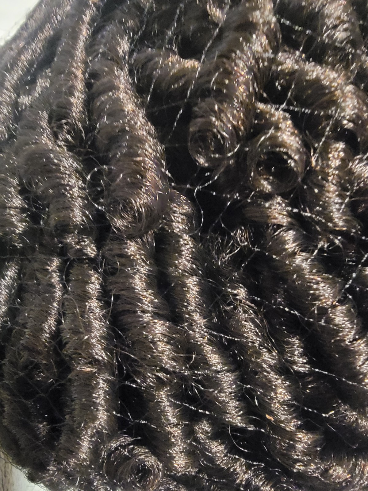 Short Twist Braided Dreadlock Wig Veralux Fiber Glueless 10in Natural Black
