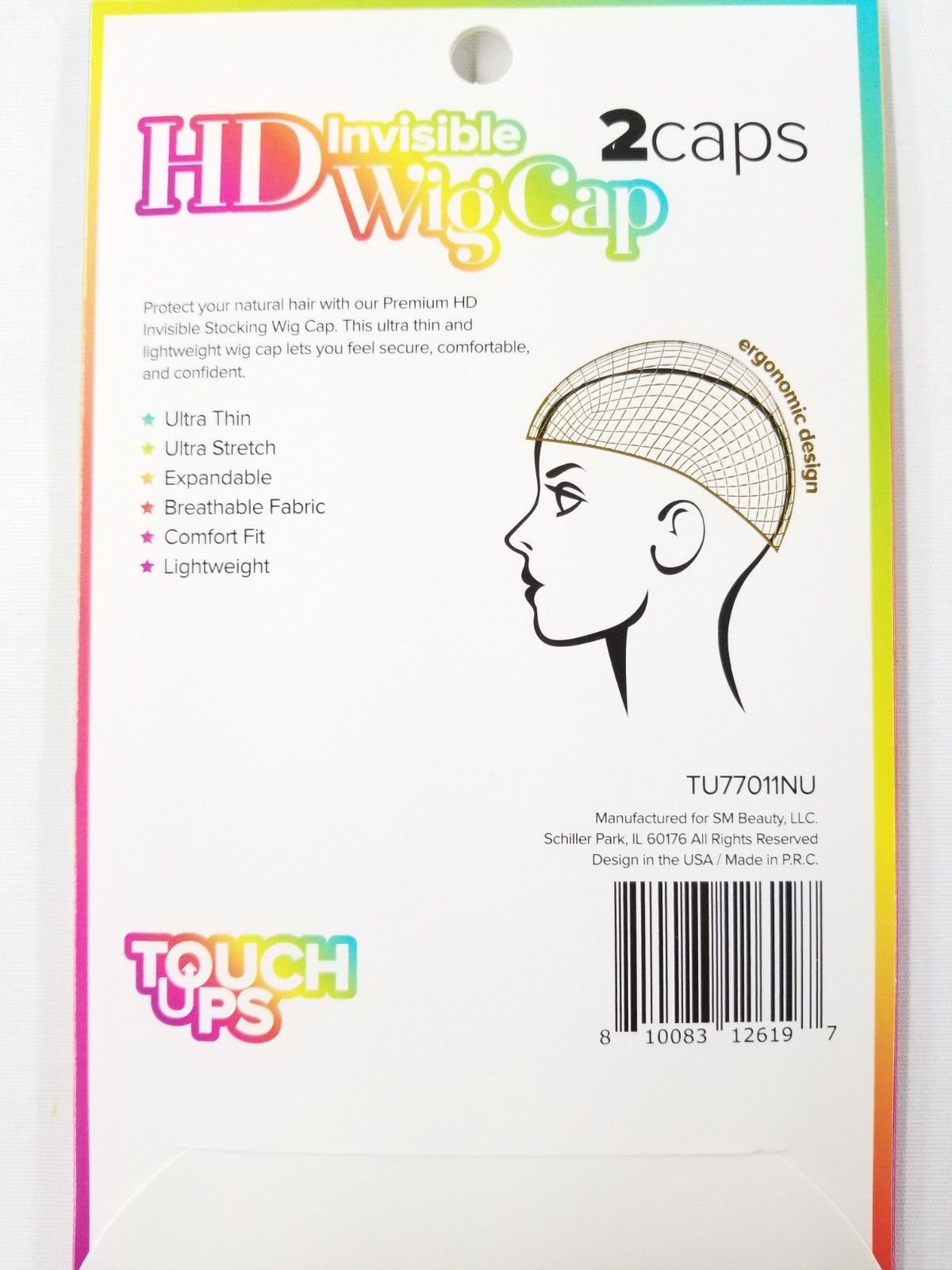 Touch UPS 2 PCS Wig Cap Liner Stocking Stretch HD Invisible Wig Cap One Size