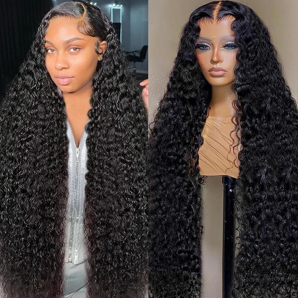 26 Inch Deep Wave Wig Human w/ Baby Hair 200 Density 13×6 Lace for Black Women