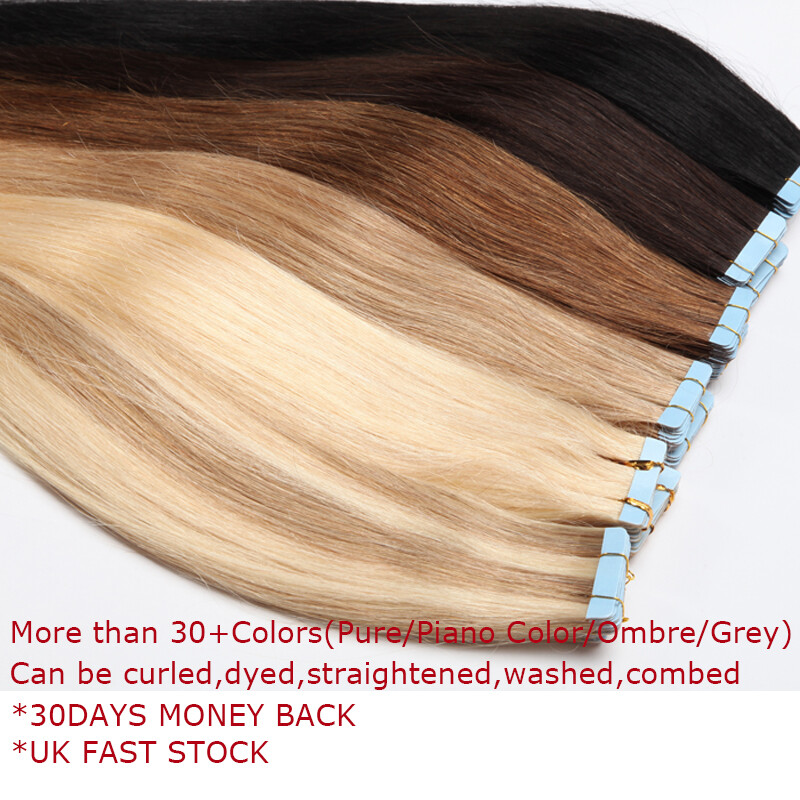 Balayage Tape In 150G Skin Wefts Real Remy Human Hair Extensions Italy Full Head