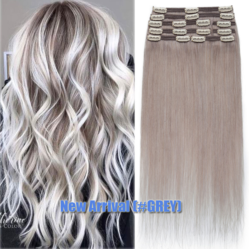 Luxury 170G+ Double Weft Clip In Remy Human Hair Extensions THICK FULL HEAD Long