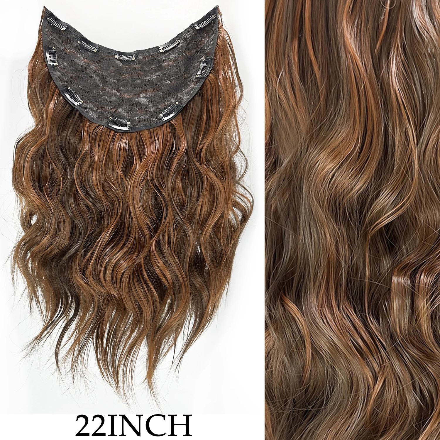Natural Ombre Black Long Straight Heat Resistant Fake Hair Extension For Women
