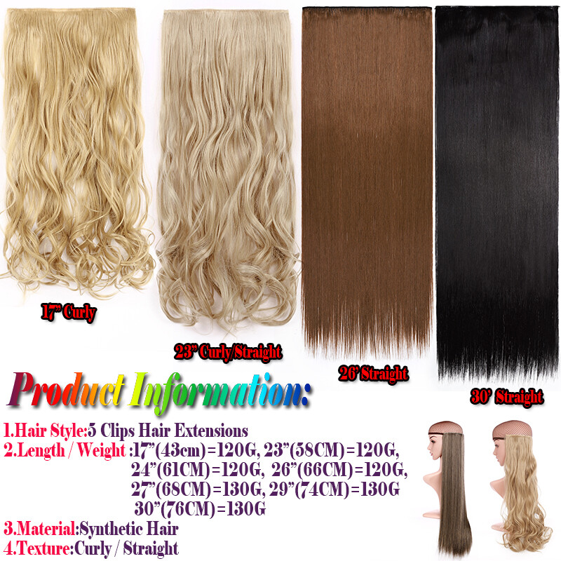 Mega Thick One Piece Clip In Hair Extension Real Natural Soft Full Head As Human