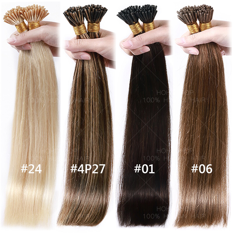 Super Pre Ponded Stick I Tip On 100% Remy Human Hair Extensions 1g/s 0.5g Blonde