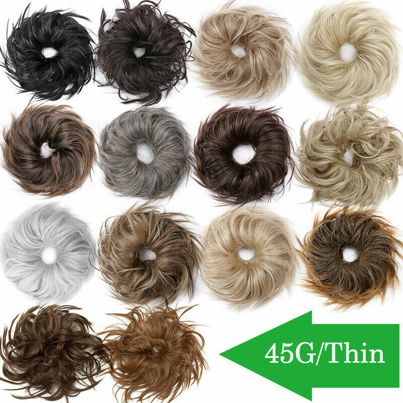1PCS Messy Curly Bun Scrunchie Hair Extensions Ponytail Hair piece As Human Hair