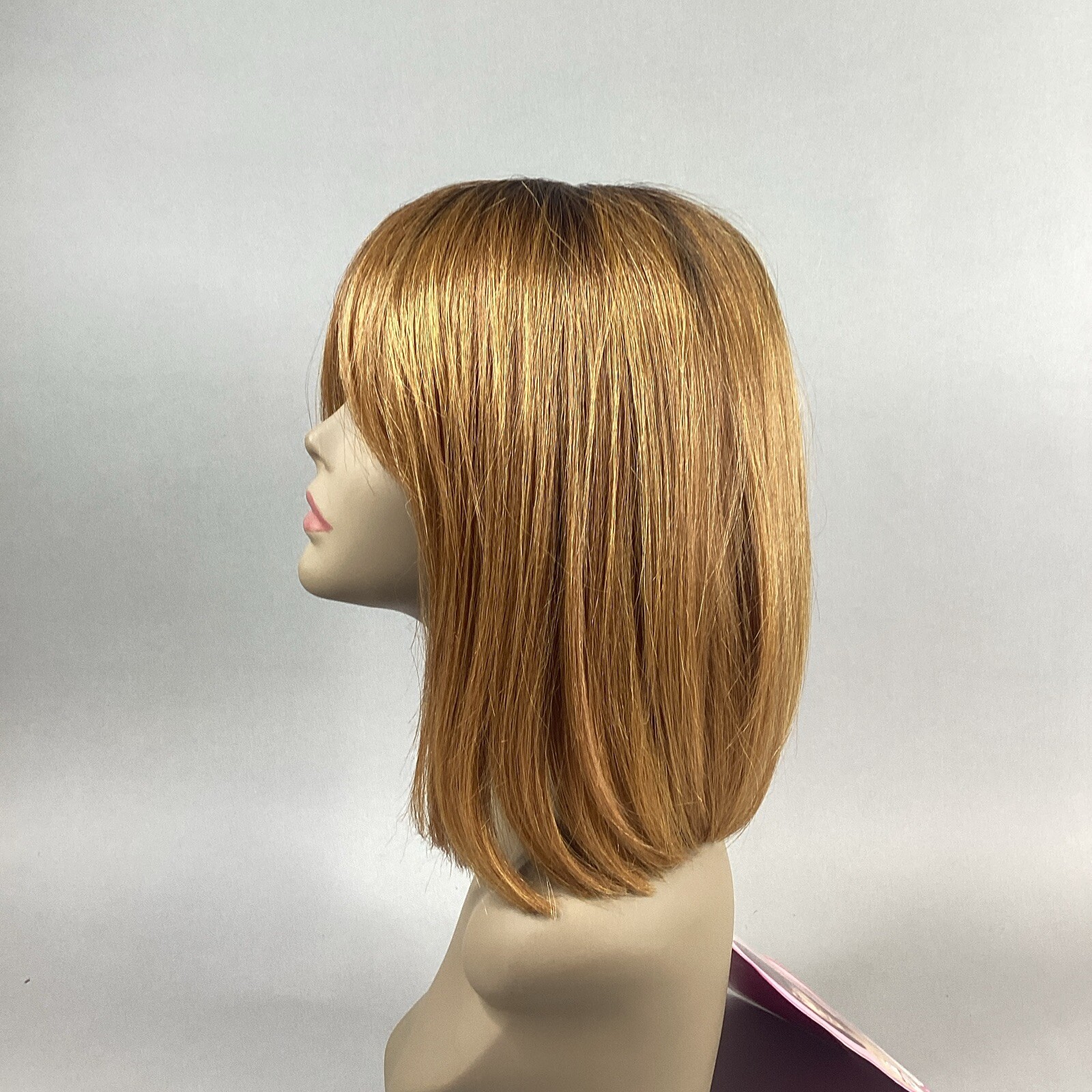 Meghan 12” #DR Golden Amber Honey Brown Blonde Straight Synthetic Wig