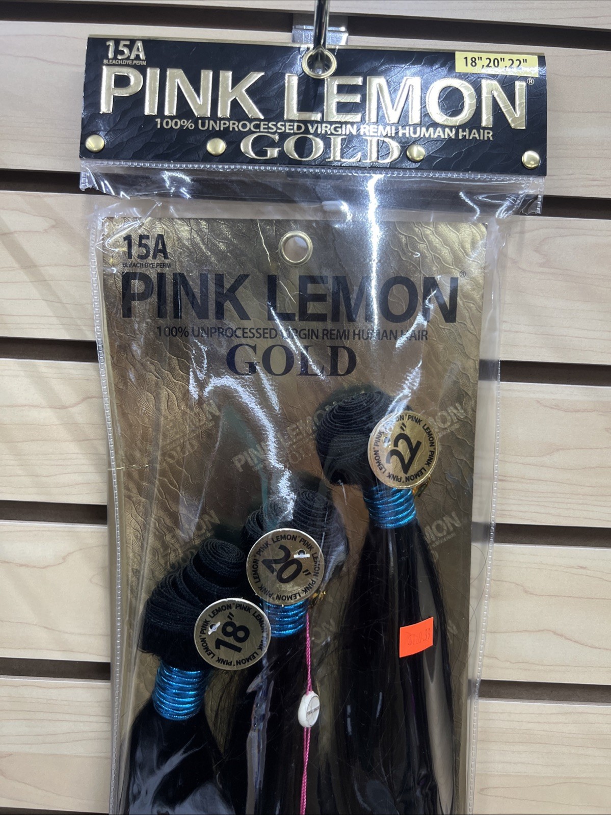 Pink Lemon 100% Human Hair 3 Bundle 18”20”22” Straight Natural Colour ￼