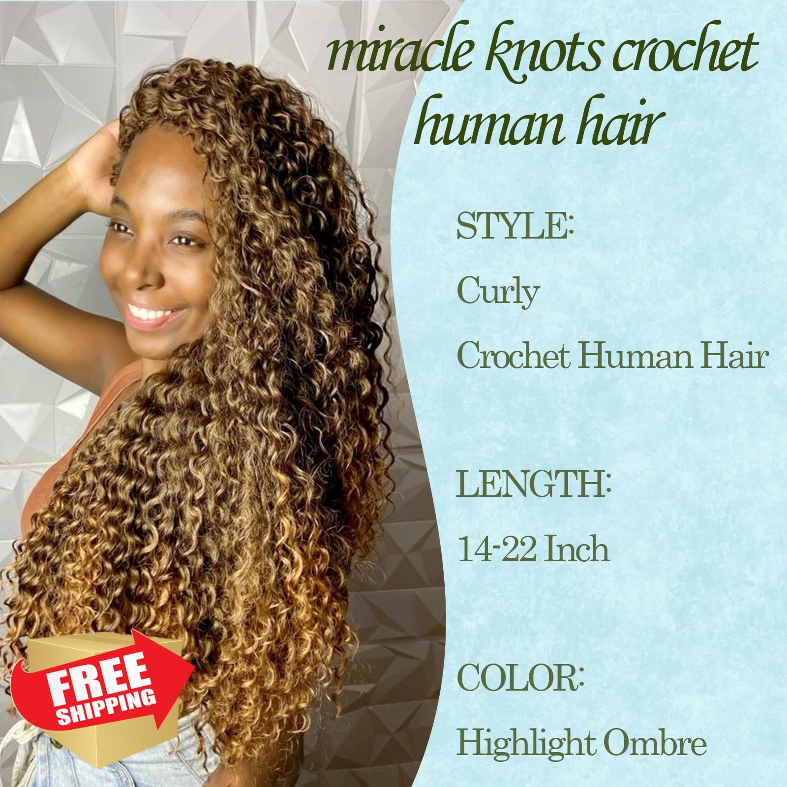 Ltredky 18 Inch 120g 4/27 Highlight Ombre Crochet Hair