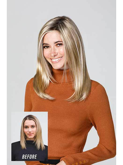 Top Coverage 18″ Top Piece by Jon Renau, All Colors, Long Straight Top Piece