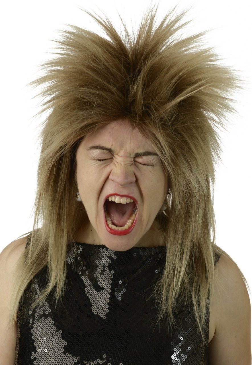 80s Rocker Wig | Tina 70’s Mixed Brown Blonde Bowie Labyrinth Wig