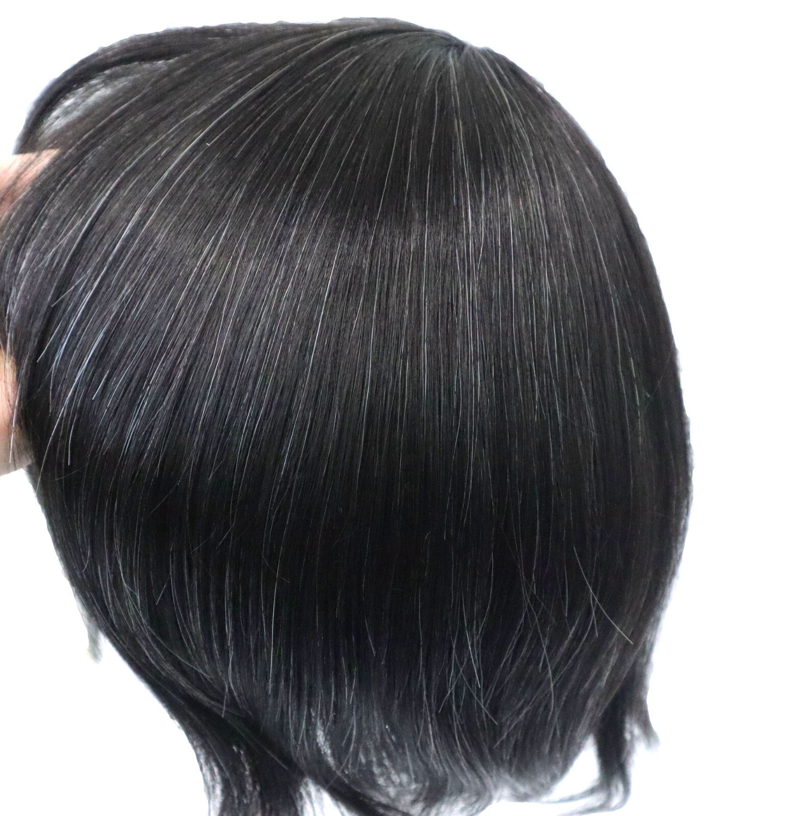Mens Human Hair Replacement System Natural Injected Thin Skin Toupee Hairpieces