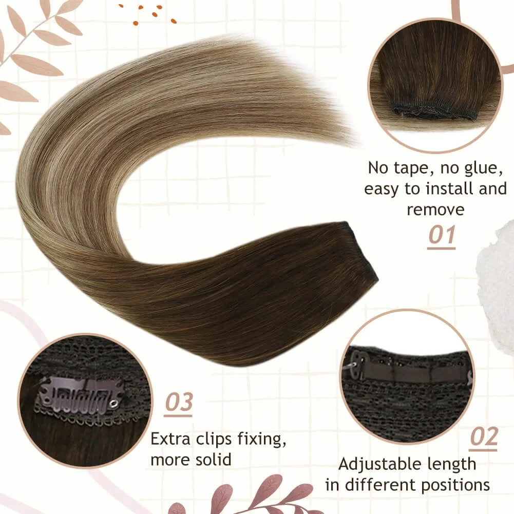 Sunny Hair FISHLINE 14″ Balayage Sunrise Ombre Wire Hair Extensions FP 3-8-22